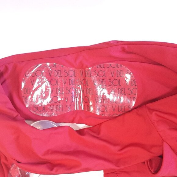 3/$20 V Del Sol Split Front Clasp Bikini Bottoms Cut Out Solid Sexy New - Picture 6 of 8